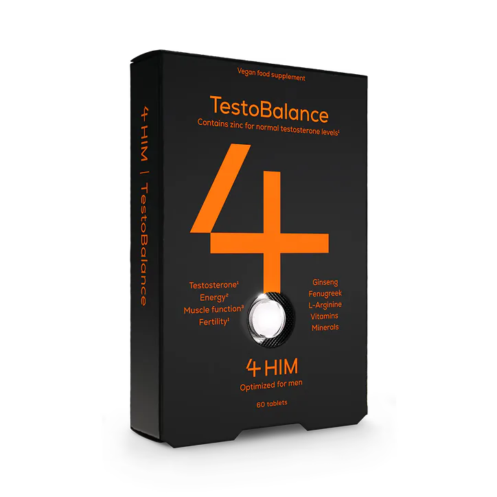4HIM & HER 4Him Testobalance Testosterone Supplements For Men 60 Vegan Tablets