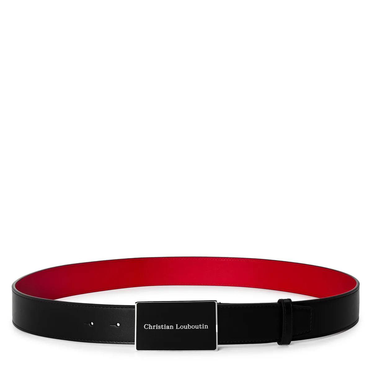 Christian Louboutin Canopy Belt 35mm in Black Café Gun – Accessories