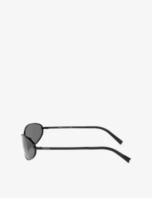 PRADA PR A59S Oval Steel Sunglasses detail 2