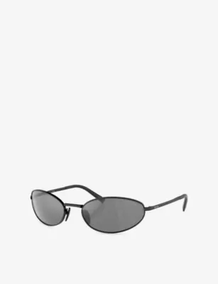 PRADA PR A59S Oval Steel Sunglasses detail 3