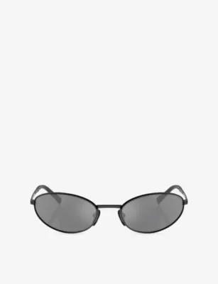 PRADA PR A59S Oval Steel Sunglasses