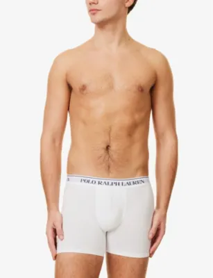 POLO RALPH LAUREN Branded-waistband pack of three stretch-cotton briefs detail 2