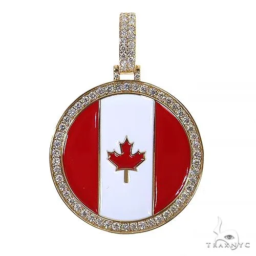 RINA - For Him CUSTOM Canada Flag Diamond Frame Pendant 69161 in Rose Gold – Pendant