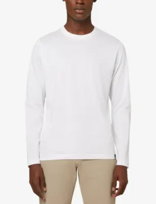 BOGGI MILANO Crewneck Long-Sleeve Cotton T-Shirt detail 3