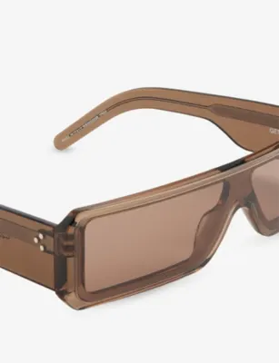 RICK OWENS Gethshades Acetate Sunglasses in TOBACCO, additional product view 2