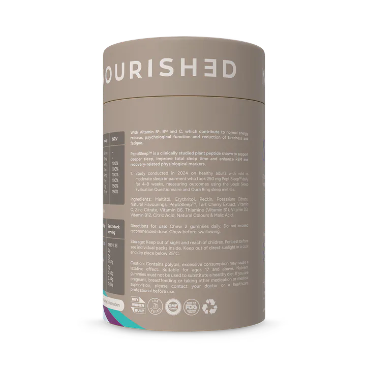 Nourished Nourish3d Sleep Pro Nutrient Stacks Berry 30 Gummies detail 3