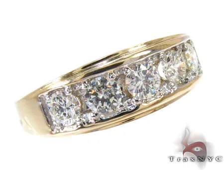 RINA - For Him FACTORY Mens Prong Diamond Yellow Gold Ring 26753 in Rose Gold / 9 – Ring
