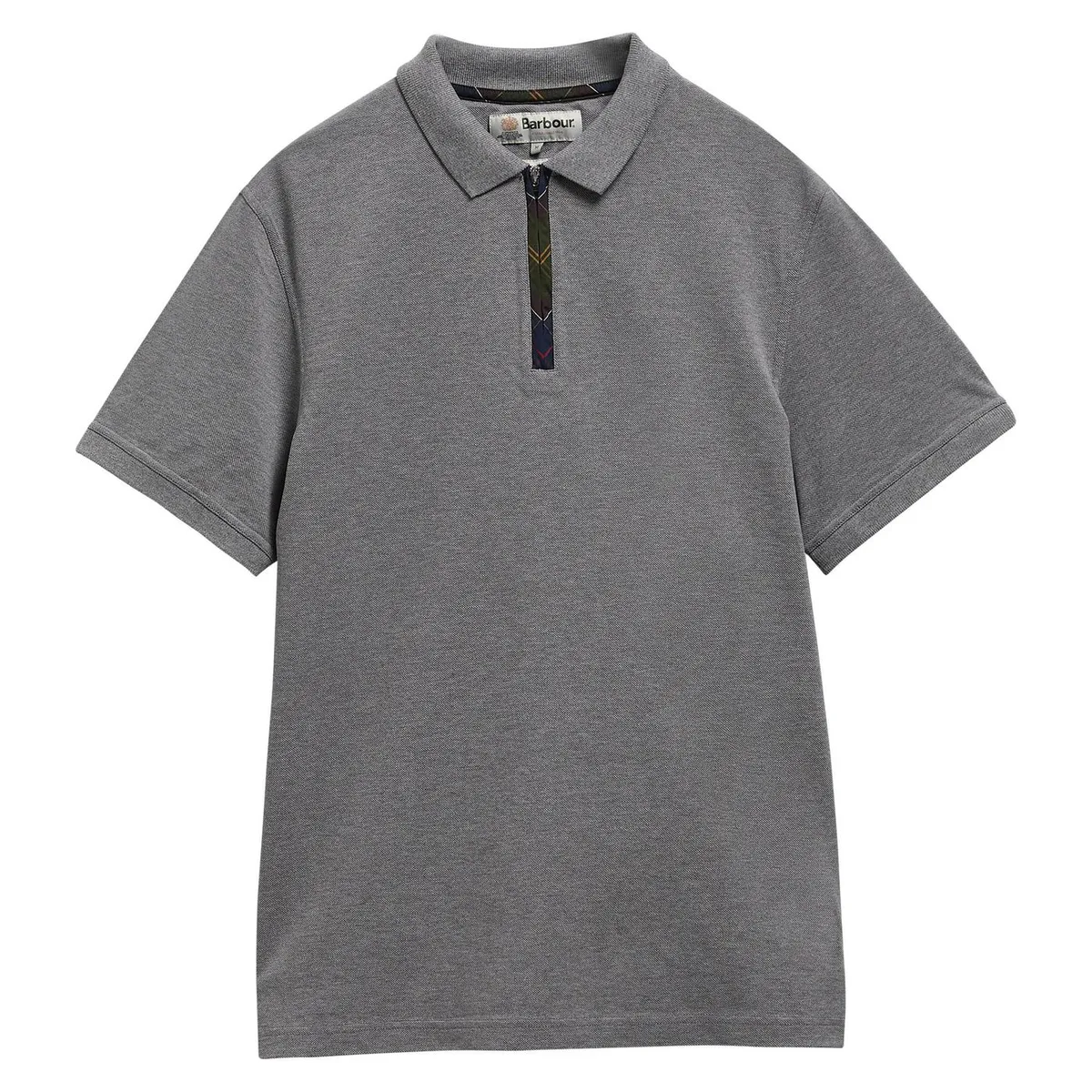 Barbour Men's Stately Zip Cotton Short-Sleeve Polo