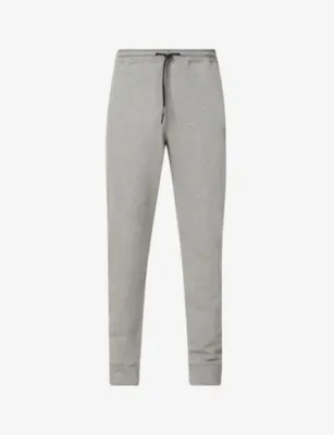 PS BY PAUL SMITH Zebra Brand-Embroidered Cotton Jogging Bottoms - GREY MELANGE detail 2