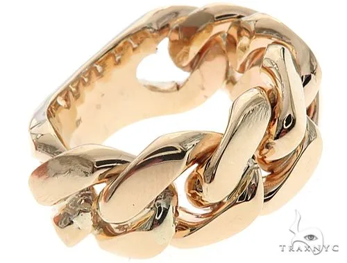 RINA - For Him FACTORY Miami Cuban Link Ring 10mm 65091 in Rose Gold / 10.5 – Ring