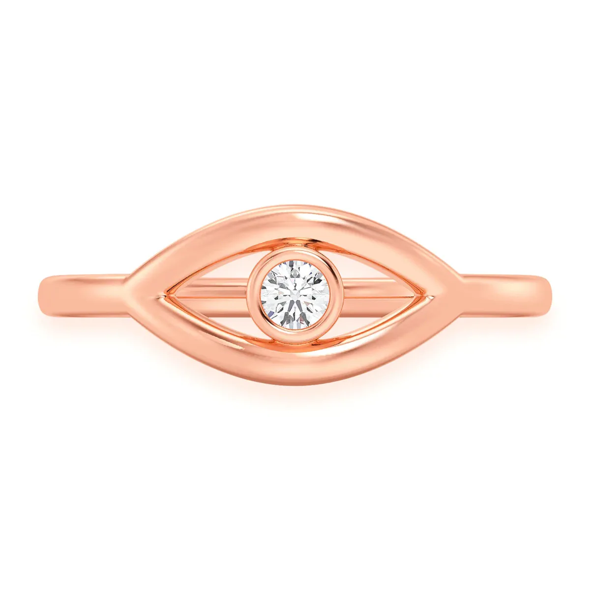 For Him Solitaire Evil Eye Ring in Rose Gold / Natural Diamond – Ring