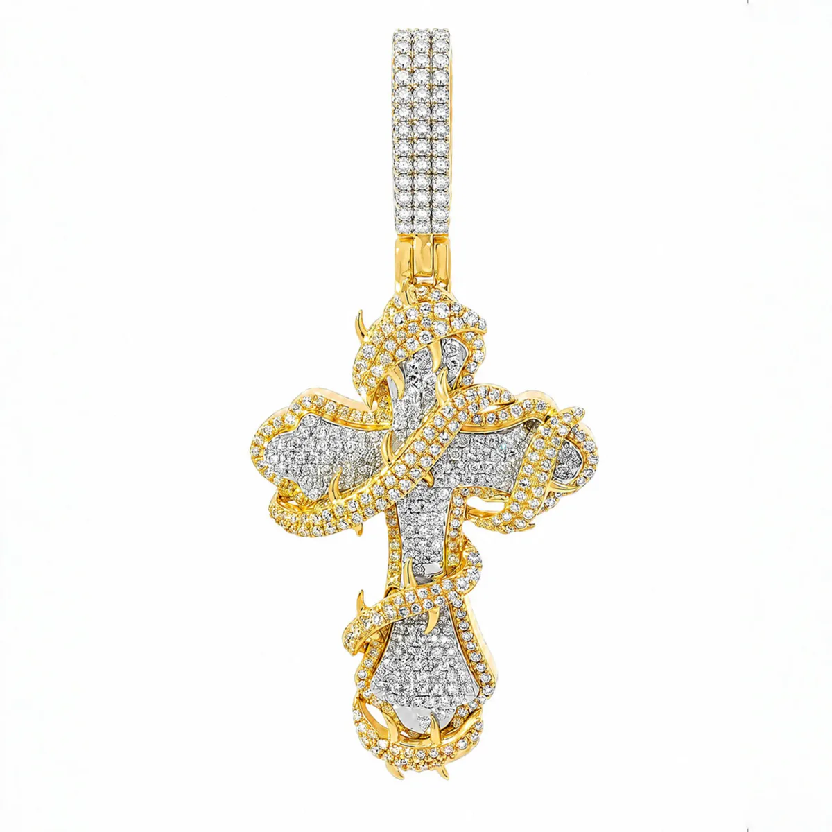 ANNA - AMERICAS DIAMONDS Large Thorned Fleur de Liscross Pendant 71315 in Rose Gold – Pendant