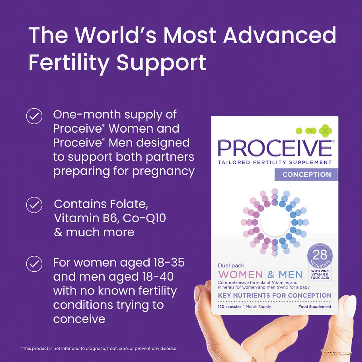 Proceive PROCEIVE® Women & Men Dual Pack Advanced Fertility Supplement 120 Capsules, additional product view 3