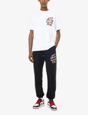 ANTI SOCIAL SOCIAL CLUB Kkotch Embroidered Rose Cotton T-Shirt detail 2