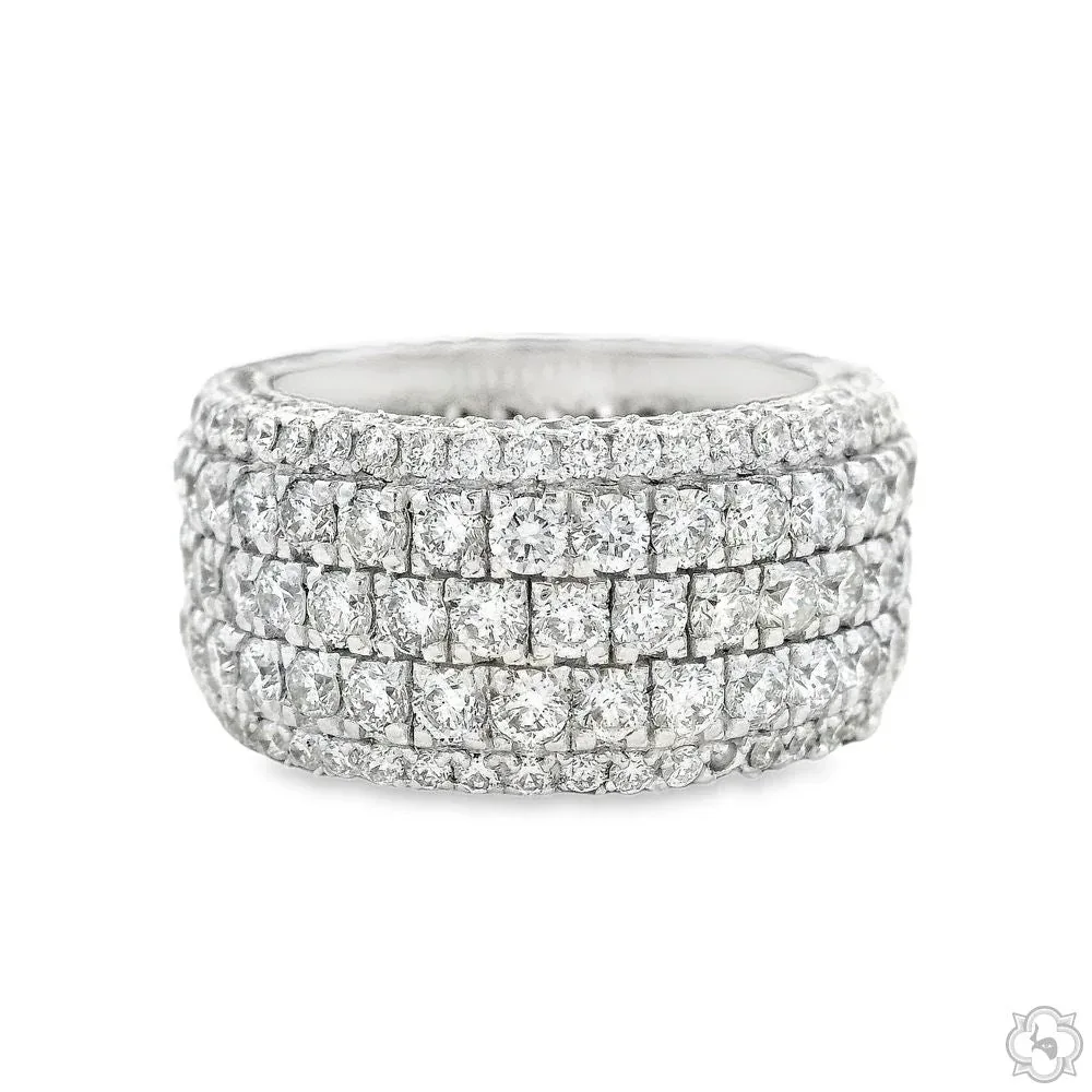AHMED - MOON JEWELRY Natural Diamond Eternity 12mm Wide Band 70328 in Rose / 10 – Ring
