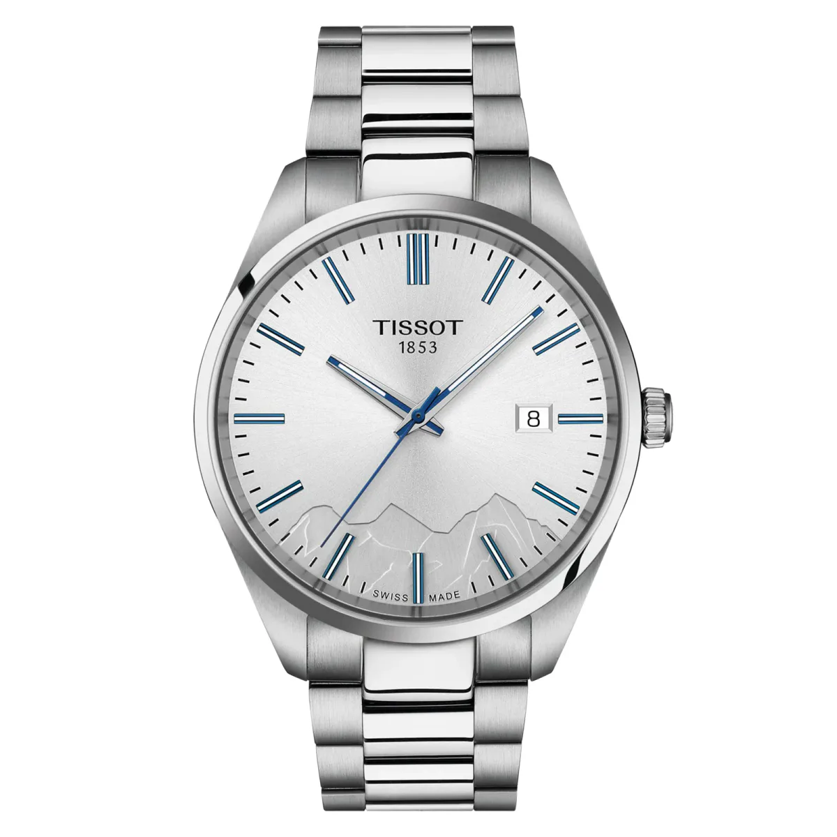 Tissot PR100 Jungfraubahn Quartz 40mm Mens Watch Silver