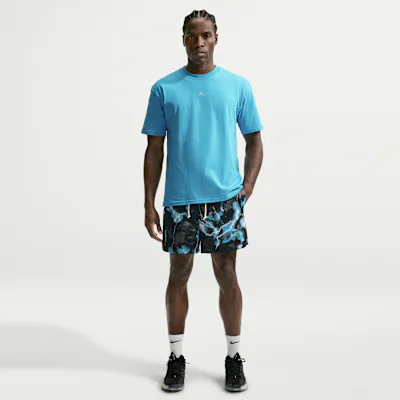 Nike Standard Issue Men's Dri-FIT 12.5cm (approx.) Mesh Basketball Shorts - Light Current Blue/Black/Pale Ivory