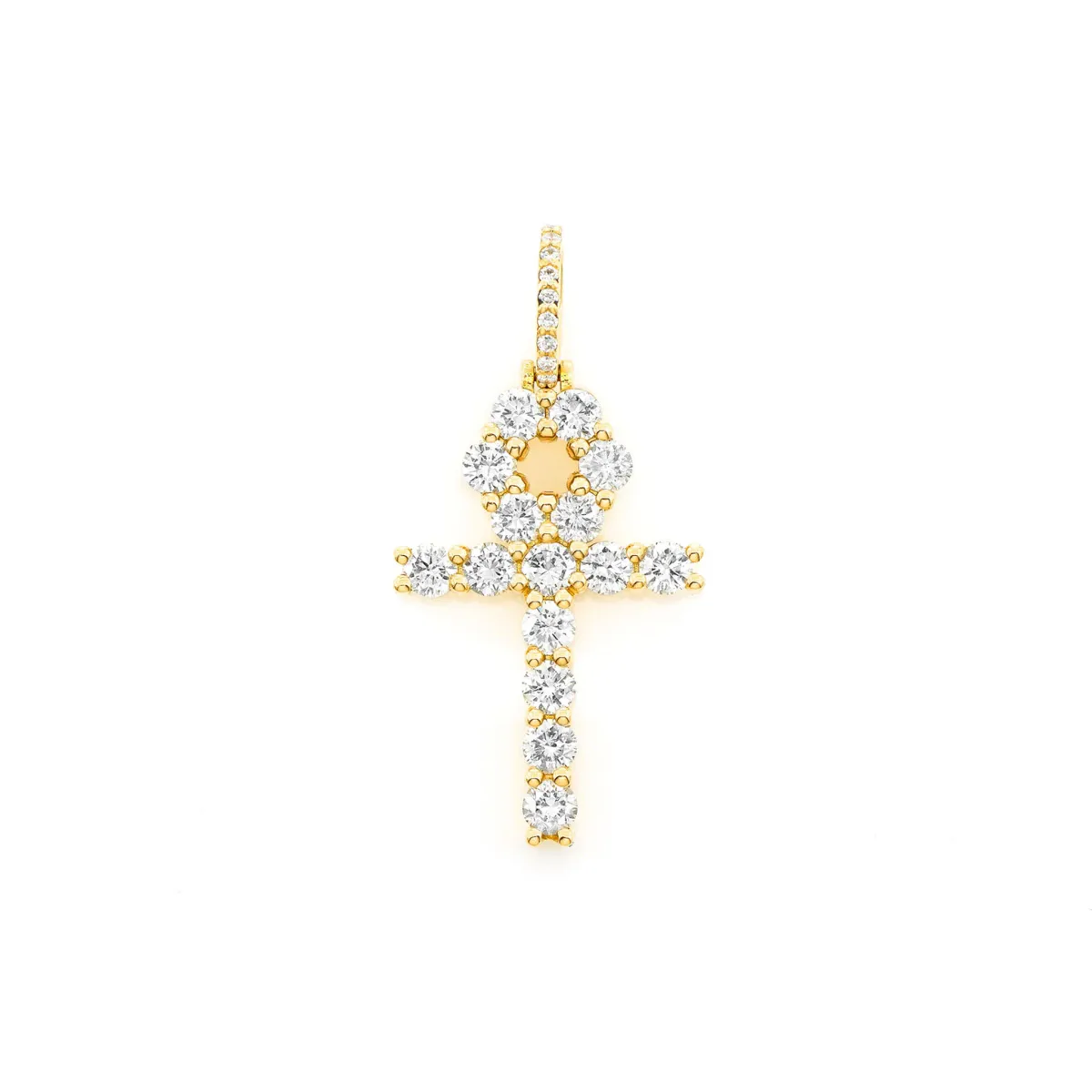 For Him Diamond Ankh Pendant in 2.35ctw / Rose Gold / Natural Diamond – Pendant