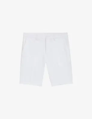 BOSS Elasticated-Waist Slim-Fit Stretch-Woven Shorts - Dark Blue detail 2