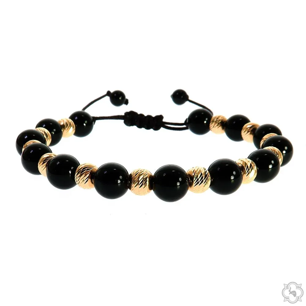 EMMA - For Him MERCHANDISE For Him 14K Gold Bead Adjustable Bracelet 70204 – Bracelet
