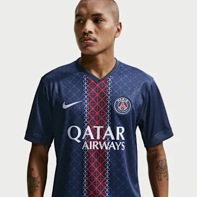 Nike Paris Saint-Germain 2025/26 Stadium Home Men's Nike Dri-FIT Football Replica Shirt - Midnight Navy/Midnight Navy/White