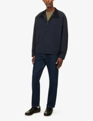 EMPORIO ARMANI Corduroy-Collar Shell Harrington Jacket detail 2