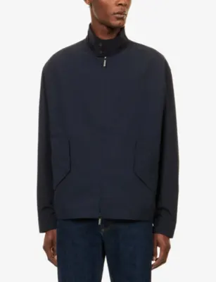 EMPORIO ARMANI Corduroy-Collar Shell Harrington Jacket detail 3