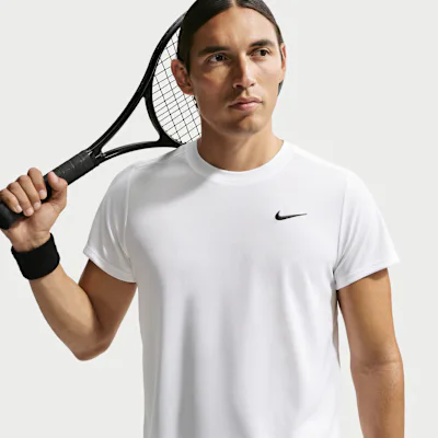 Nike NikeCourt Victory Men's Dri-FIT Tennis Top - White/Black