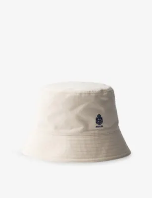PRADA Old Gabardine Cotton Bucket Hat - NEUTRAL - XXL detail 2