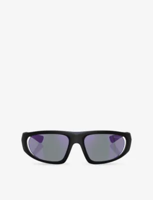 PRADA LINEA ROSSA PS B03S Irregular-Frame Acetate Sunglasses
