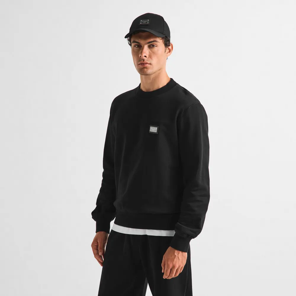Dolce and Gabbana Men's Placca Crew Sweatshirt detail 3