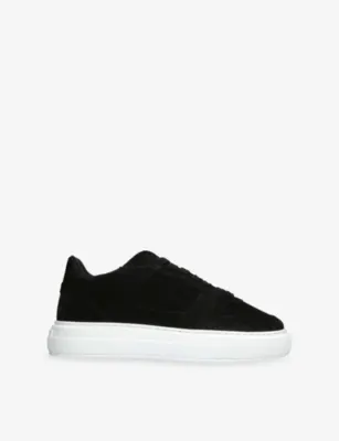 CLEENS Court Suede Trainers - EUR 42 / 8 UK MEN in BLACK – Mens | Trainers | Lace up trainers