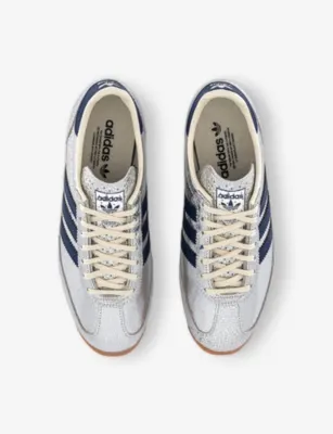 ADIDAS SL 7 Metallic-Leather Low-Top Trainers - 8.5 in SILVER METALLIC COLLEGIA, additional product view 2