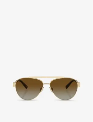 TIFFANY & CO TF3101B Pilot-Frame Steel Sunglasses