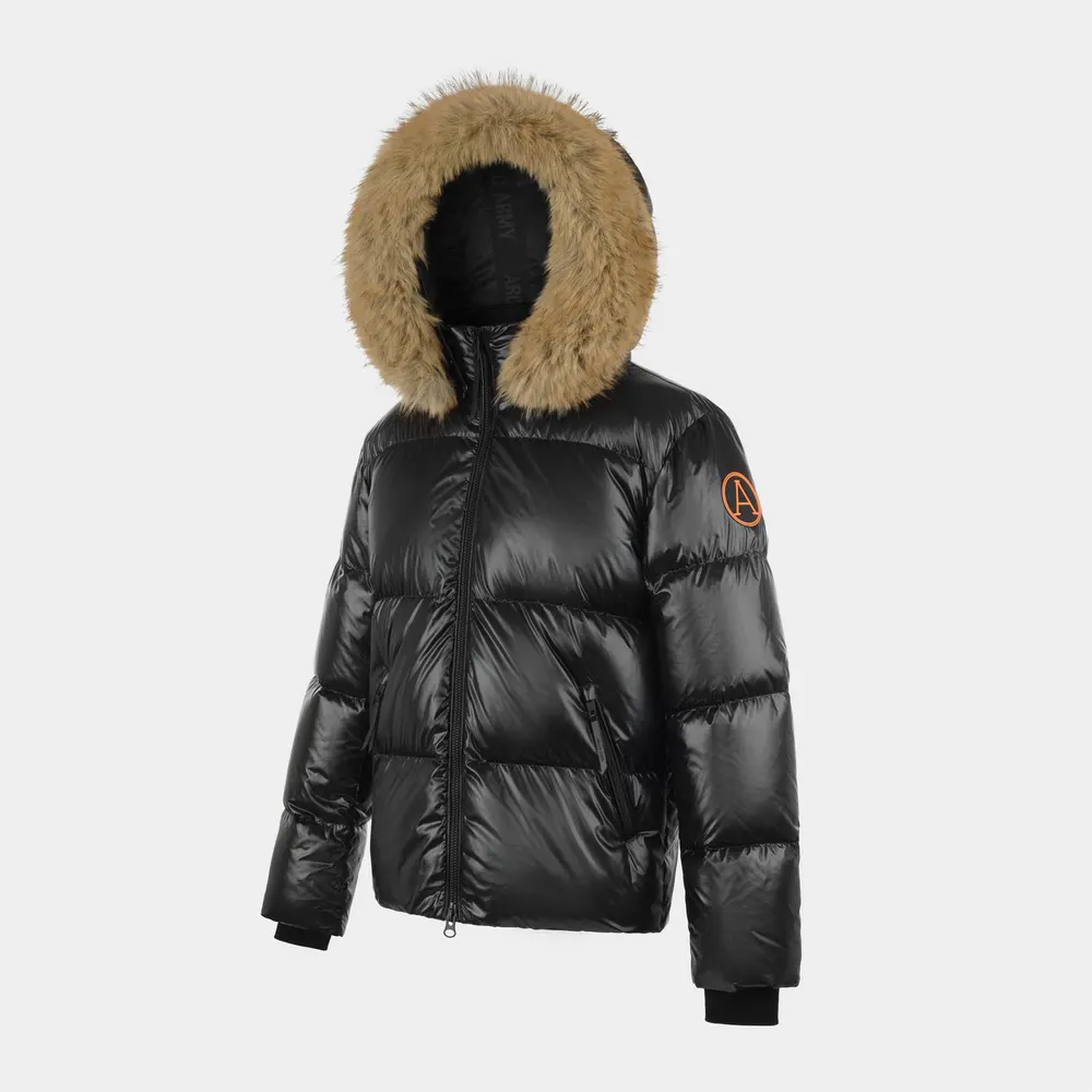 Arctic Army Men's Puffer OG Hooded Long Sleeve Short Puffer Jacket detail 3