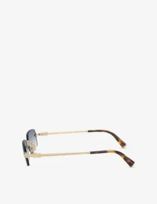 MIU MIU MU B50S Rectangular-Frame Metal Sunglasses detail 2