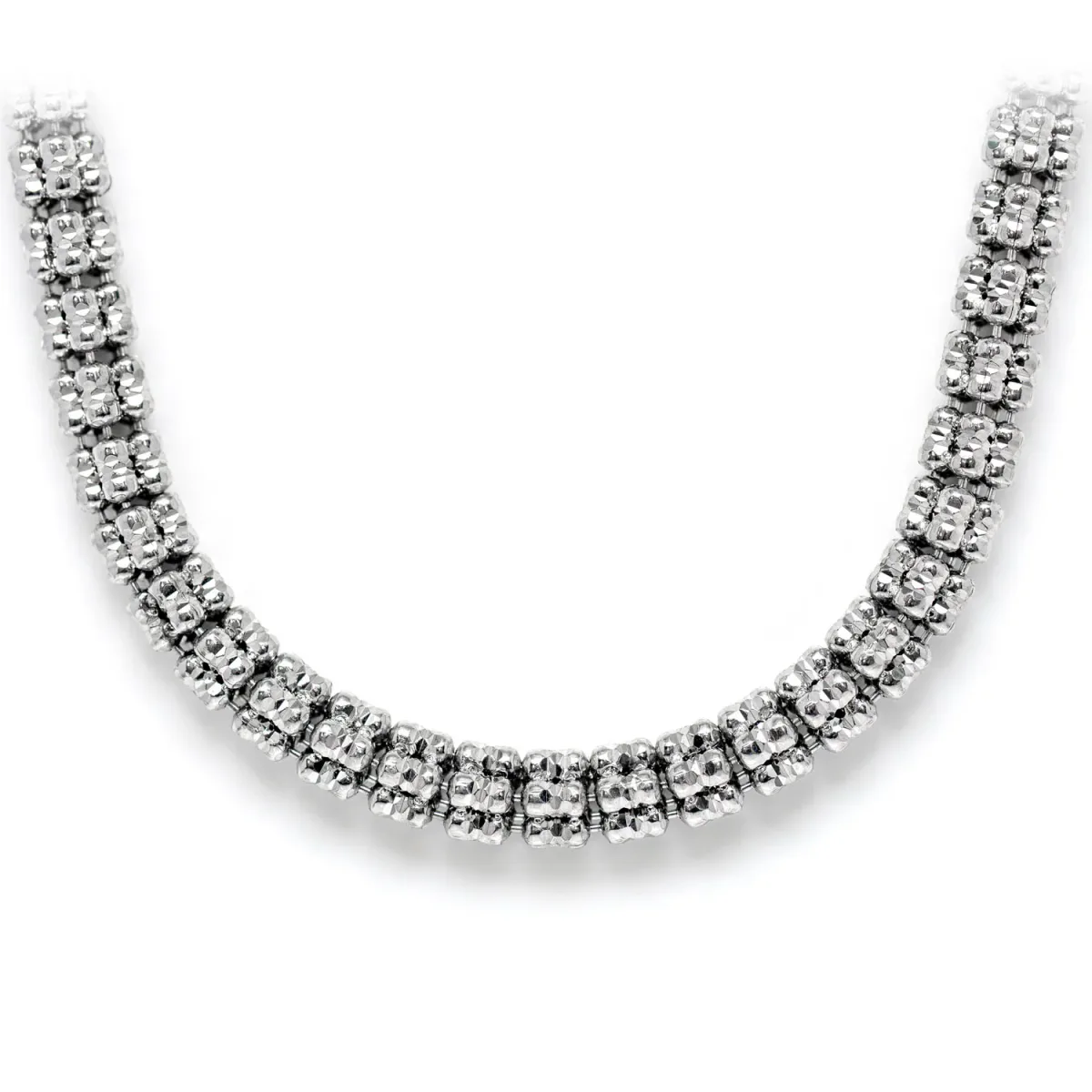 For Him Sterling Silver Triangular Diamond-Cut Tube Chain in 5mm / 925 Sterling Silver / 22" – Chain