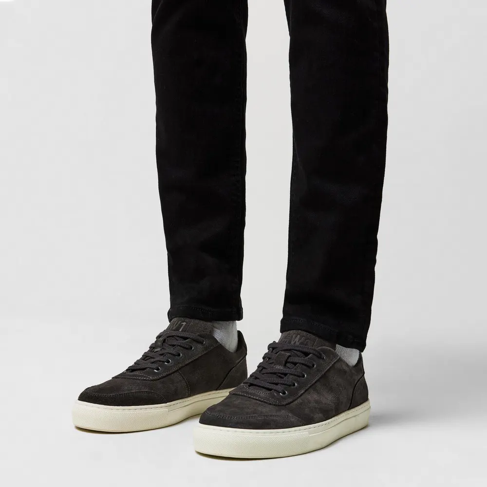 Harrys of London Duke Trainers in Grey Suede, additional product view 2