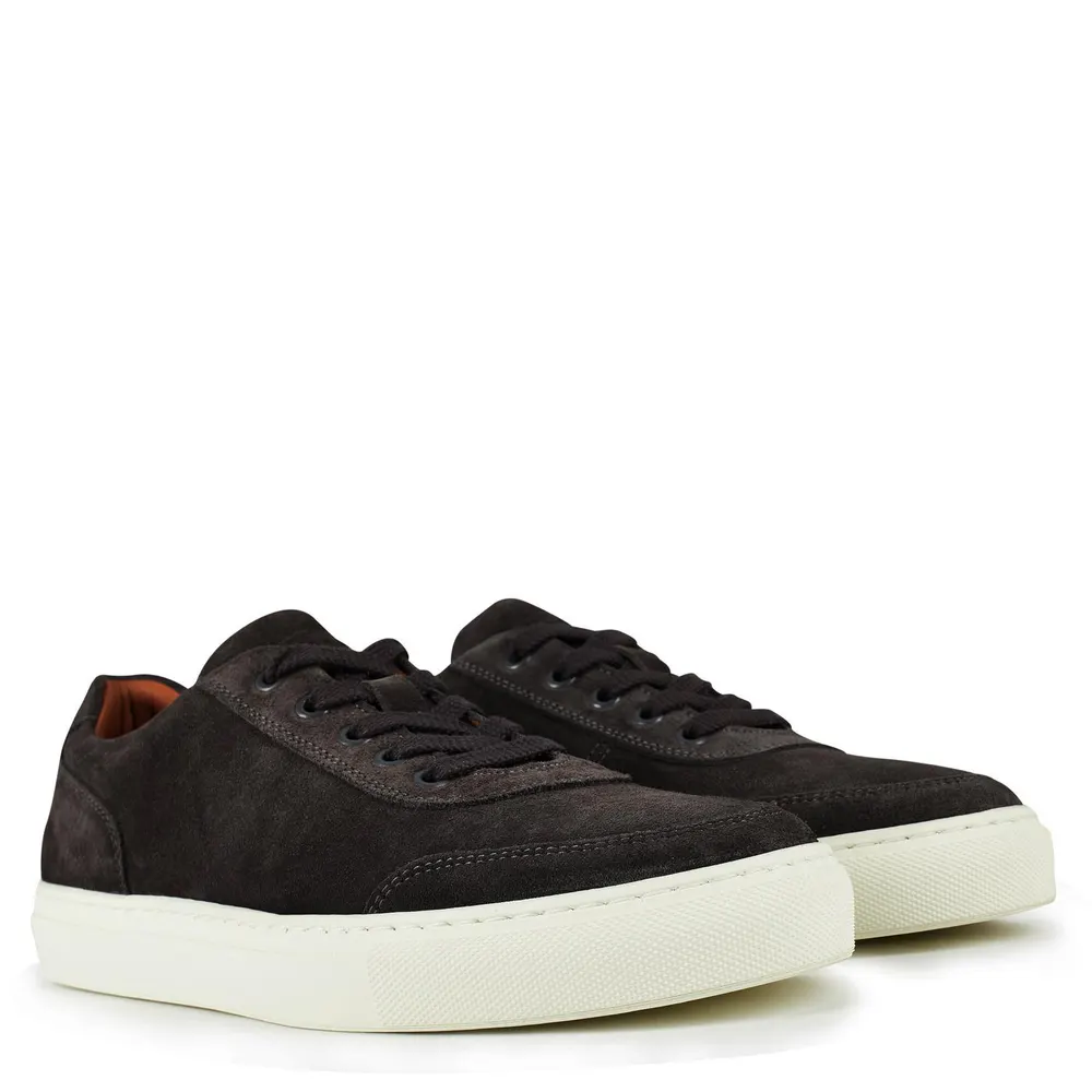 Harrys of London Duke Trainers in Grey Suede, additional product view 3