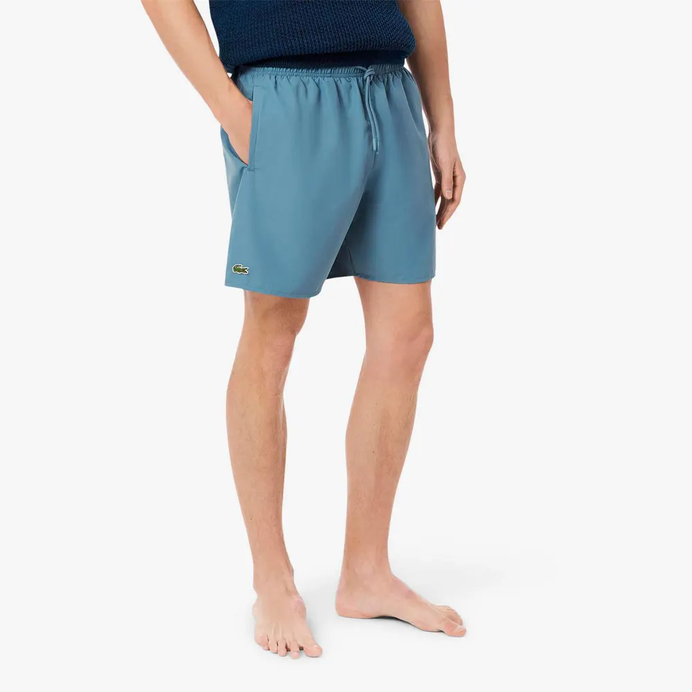 Lacoste Mid-Length Monochrome Swim Trunks detail 3