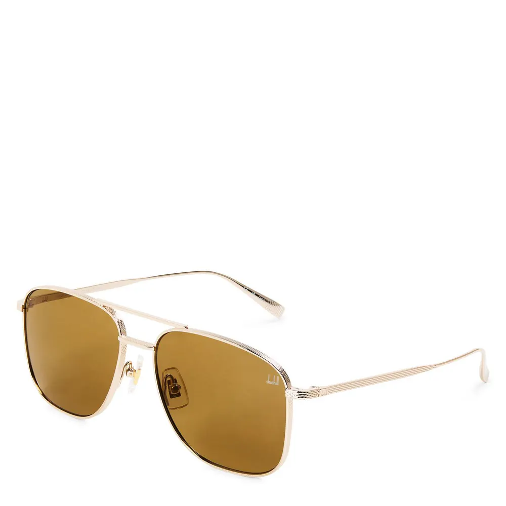 Dunhill Eyewear Men's DU0118S Aviator Sunglasses