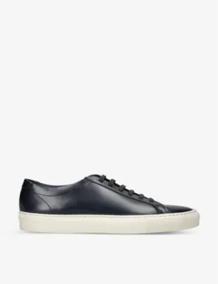 LOAKE Sprint contrast-stich leather low-top trainers - EUR 42 / 8 UK MEN in NAVY – Mens | Trainers | Lace up trainers