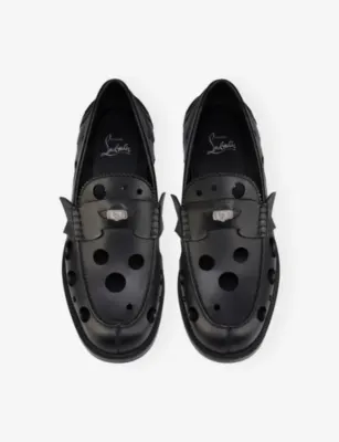 CHRISTIAN LOUBOUTIN The Plato Dots Leather Loafers - EUR 45 / 11 UK MEN in BLACK, additional product view 3