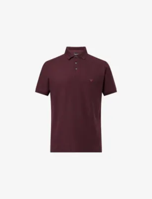 EMPORIO ARMANI Logo-Embroidered Short-Sleeve Cotton Polo