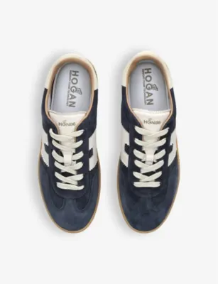 HOGAN Cool monogram-embellished suede low-top trainers - EUR 43.5 / 9.5 UK MEN detail 2