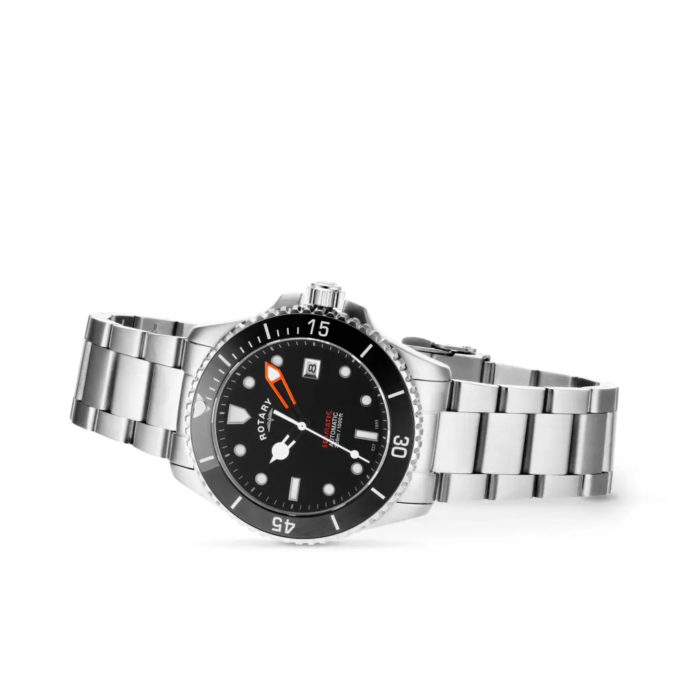 Rotary Seamatic 300 42mm Mens Watch Black in Black, additional product view 3