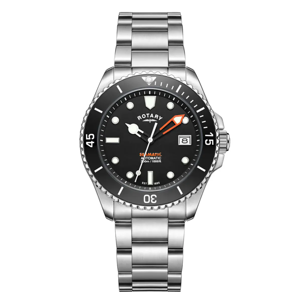 Rotary Seamatic 300 42mm Mens Watch Black