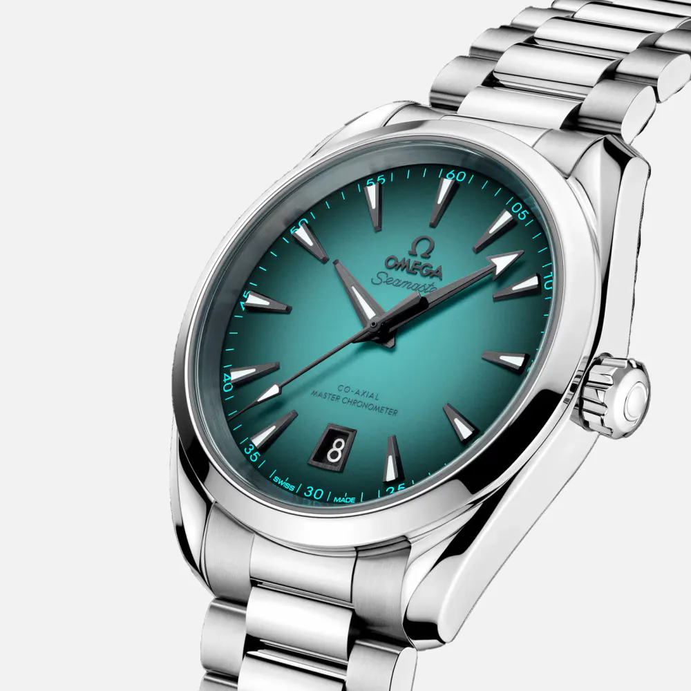 Omega Seamaster Aqua Terra 150M 38mm Mens Watch Turquoise detail 2