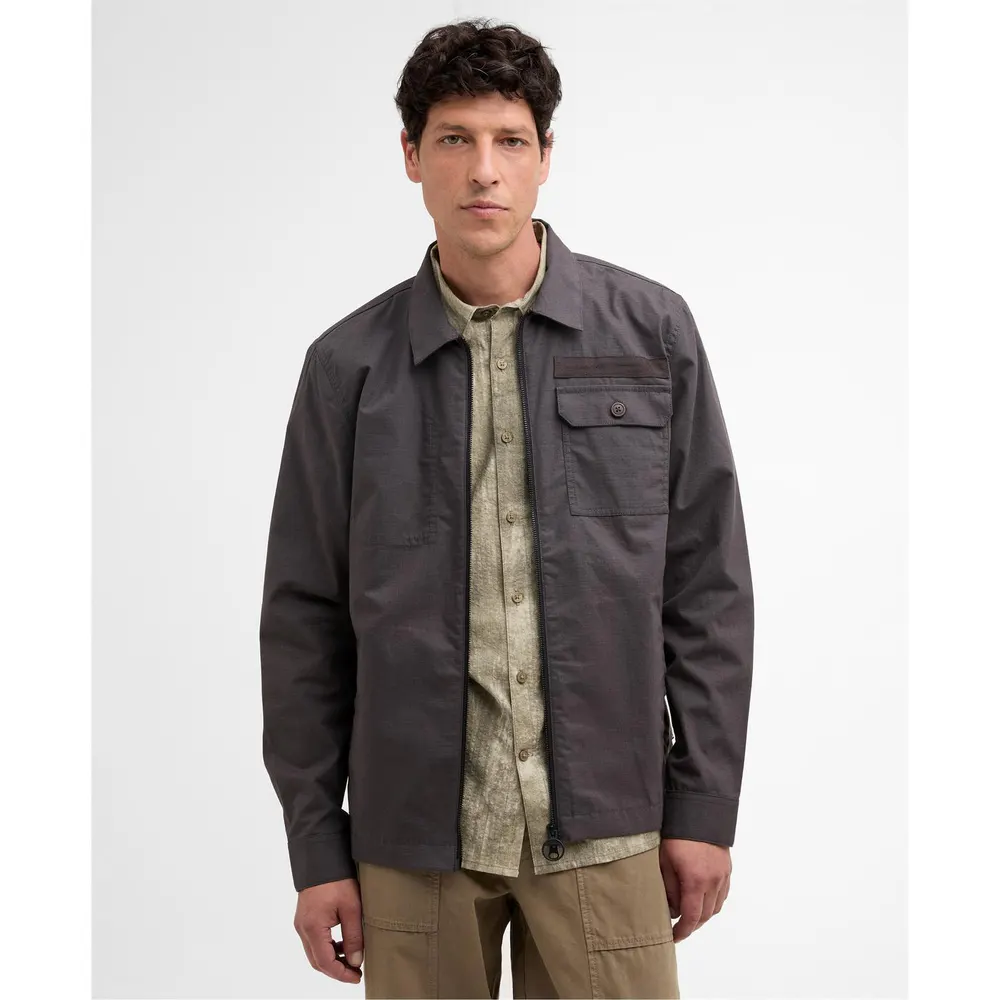 Barbour Mens Crail Wax Ripstop Overshirt detail 2