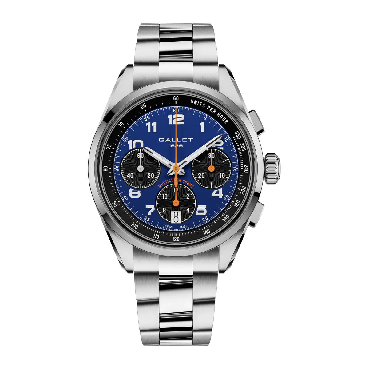 Gallet Multichron Sport Chronograph Automatic 41mm Unisex Watch Blue Dial